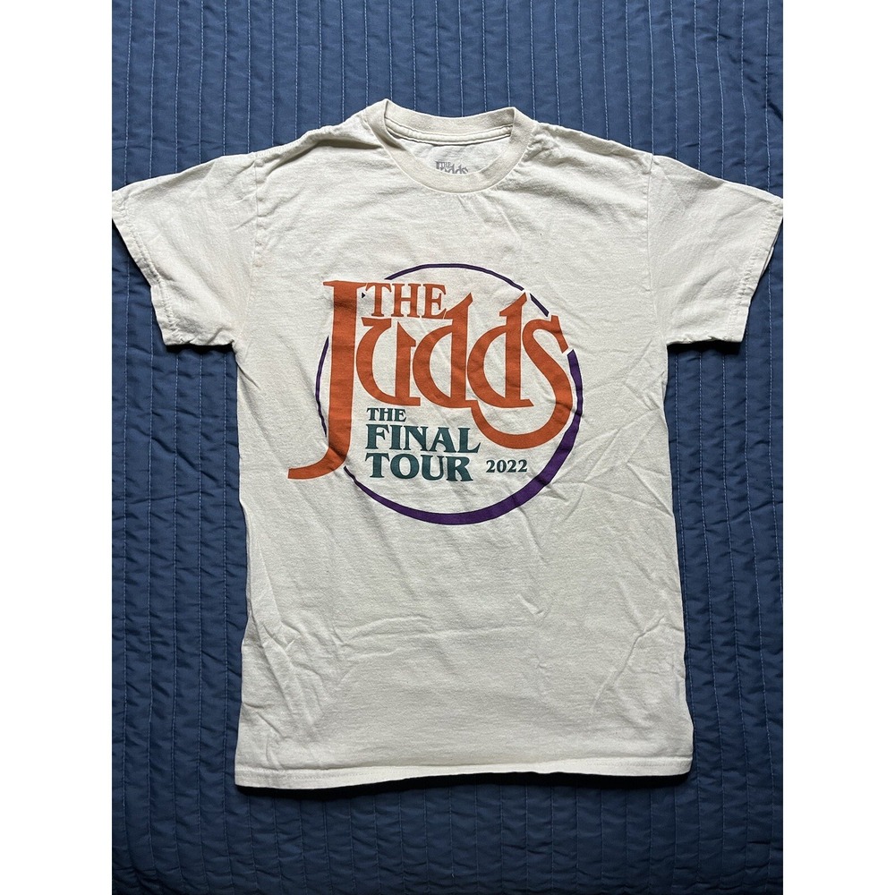 The Judds The Final Tour 2022 T Shirt Adult Size Small Beige Short Sleeve